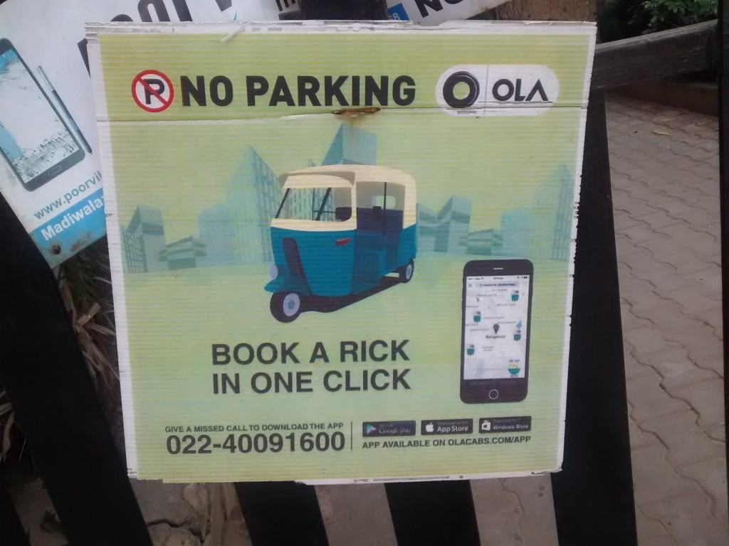 Advertising on no parking signboards