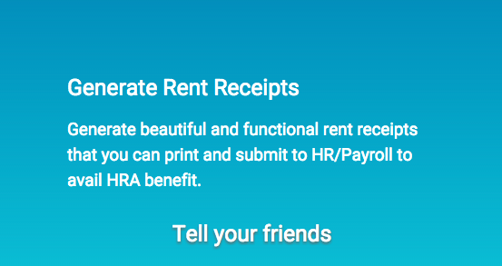 cleartax- rent - receipt 0 generator