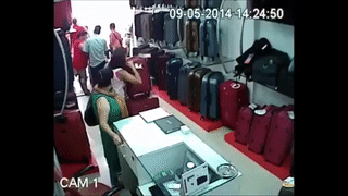 Shoplifting footage indian lady