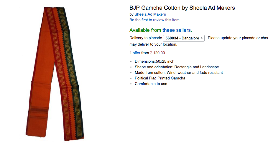 BJP printed scarf